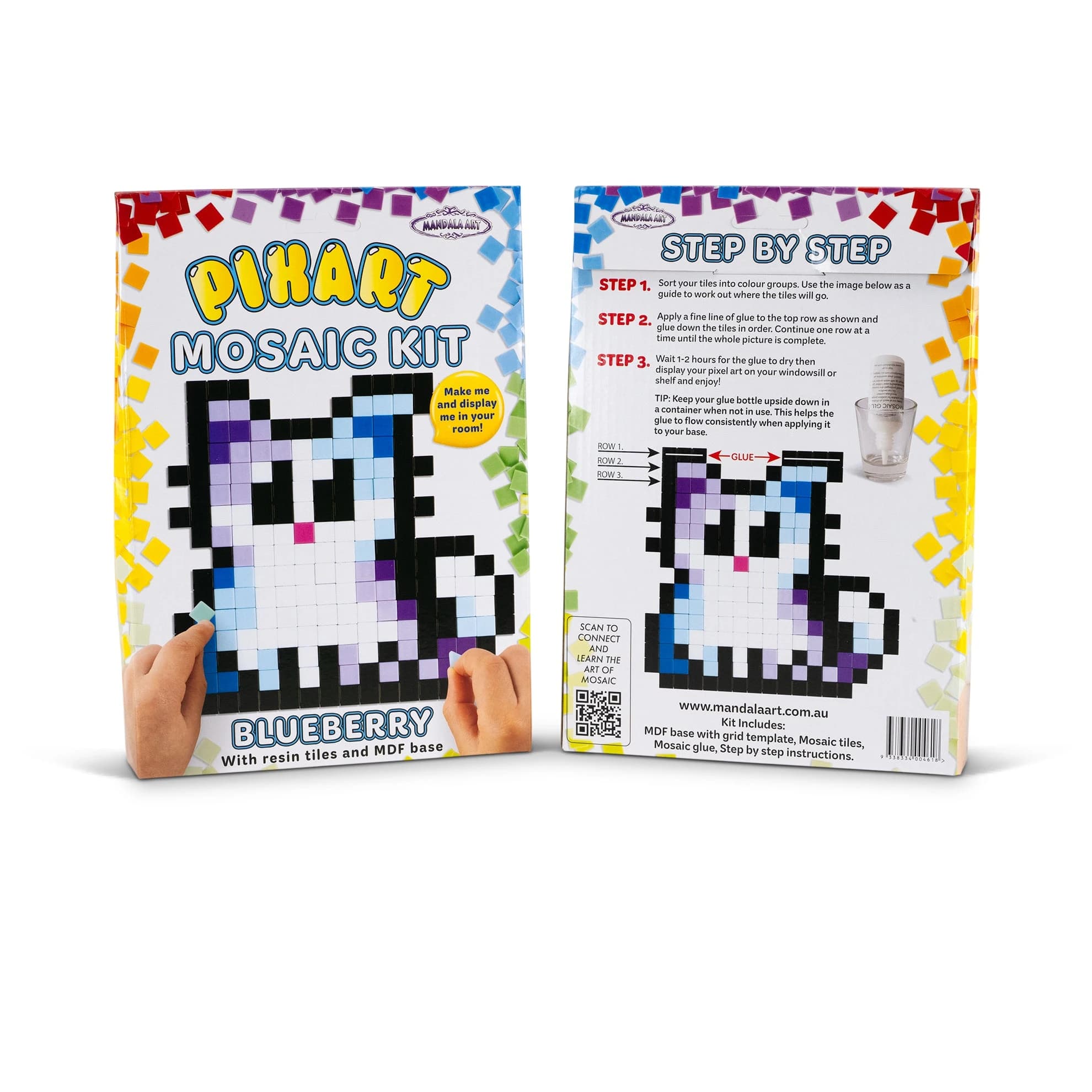 Blueberry Cat Pixart Mosaic Kit thumbnail 2