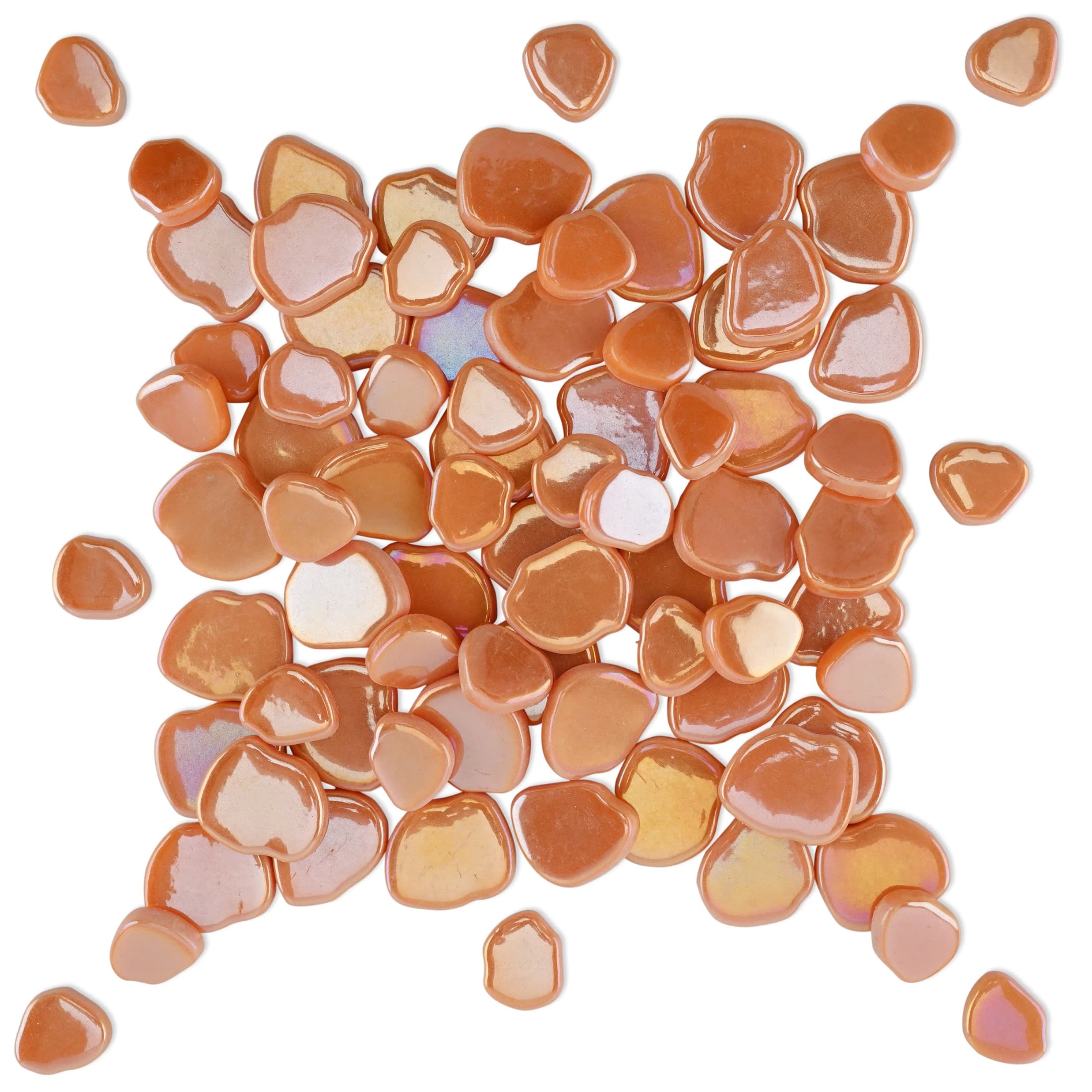 Orange Blossom Shaped Iridised Mixed Size Glass Pieces 1Kg thumbnail 2