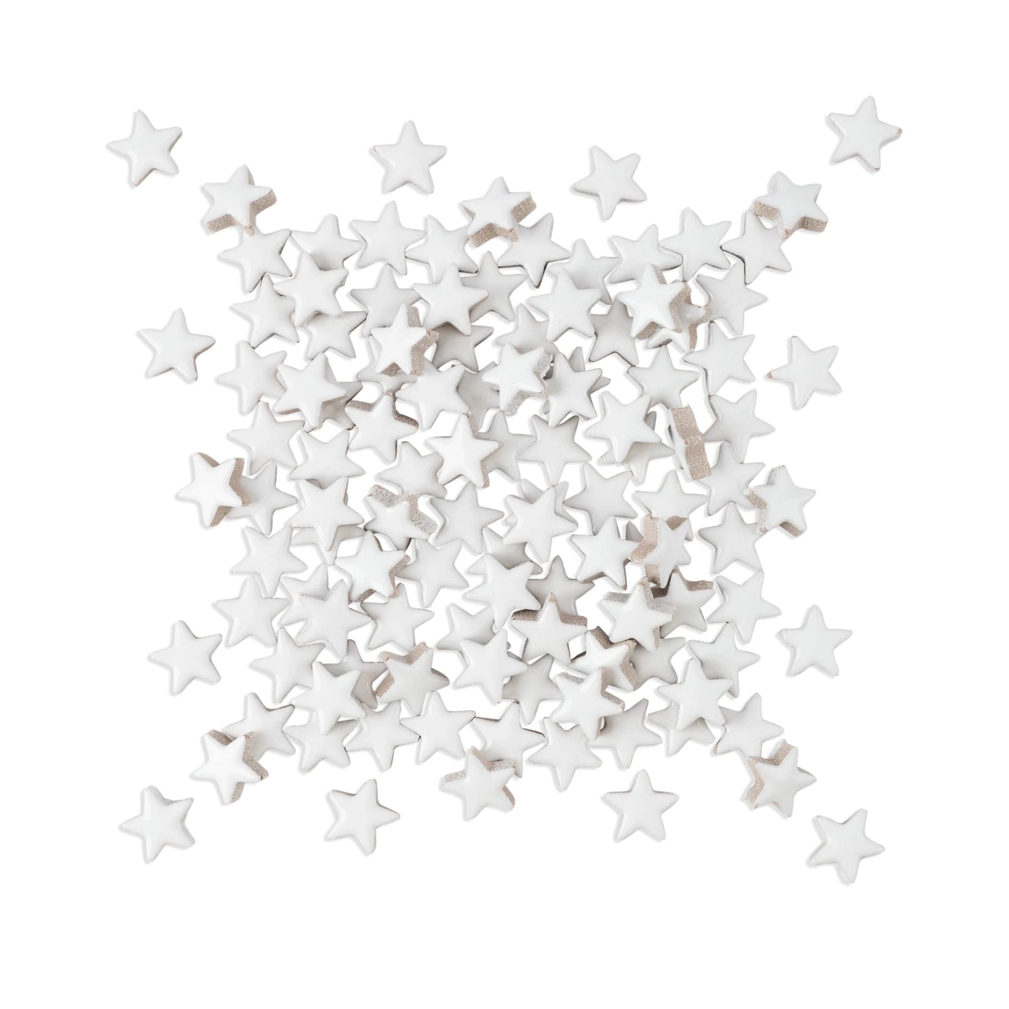 White Star Shaped Ceramic Tiles 800g thumbnail 2