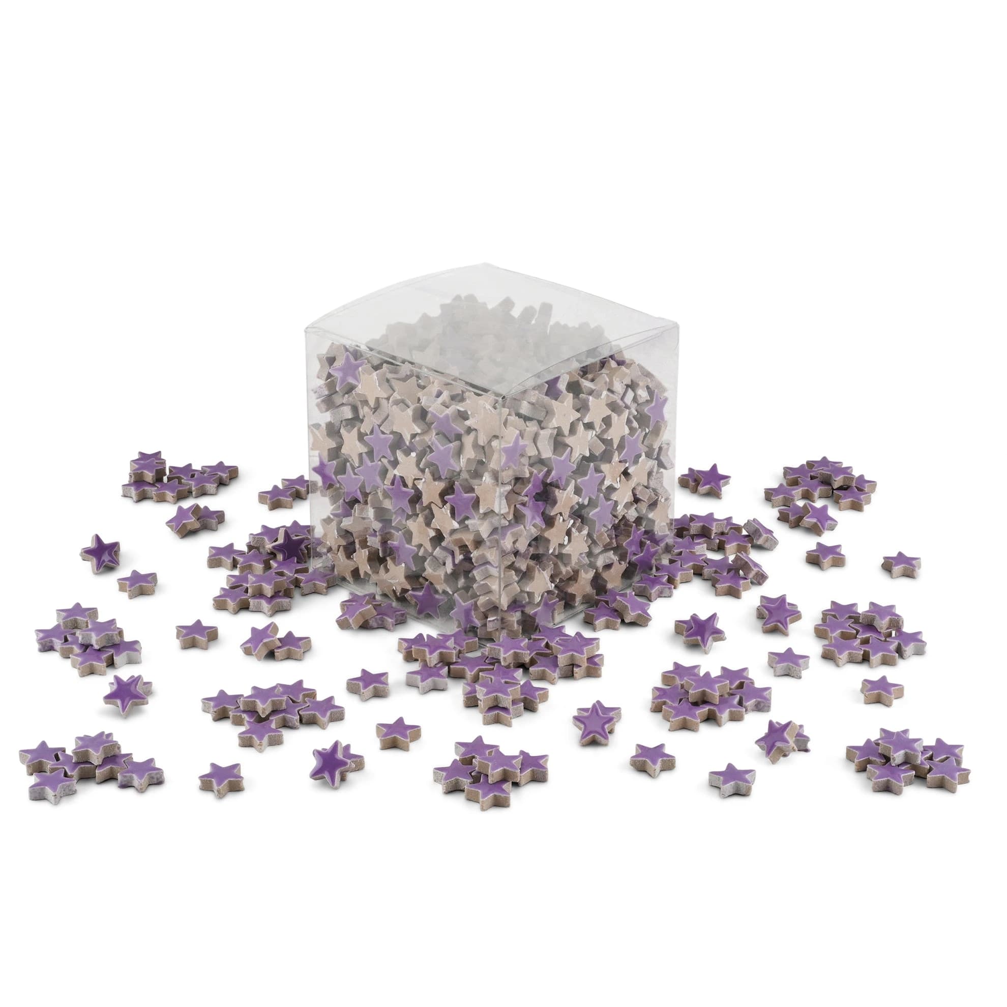 Purple Star Shaped Ceramic Tiles 800g