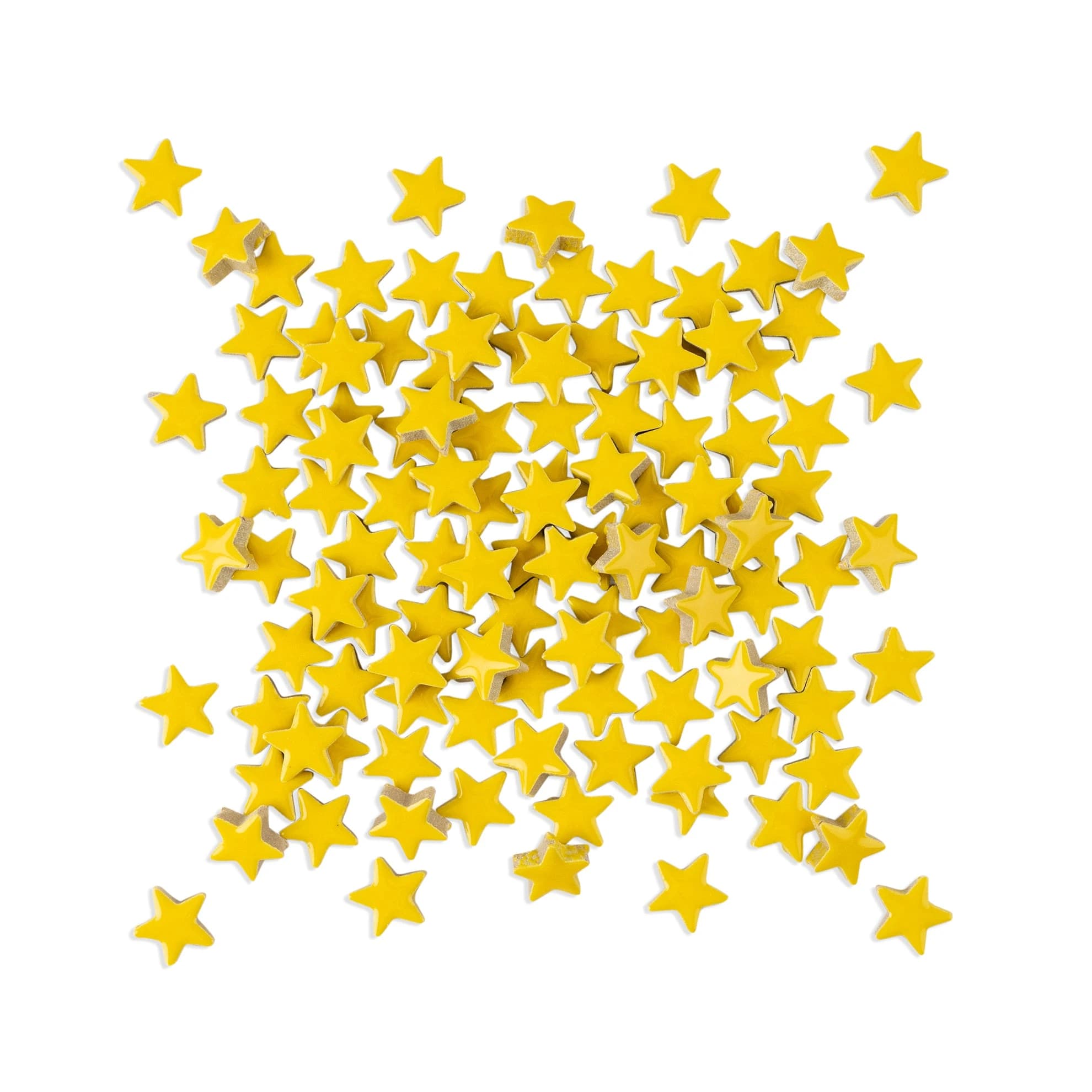 Yellow Star Shaped Ceramic Tiles 800g thumbnail 2
