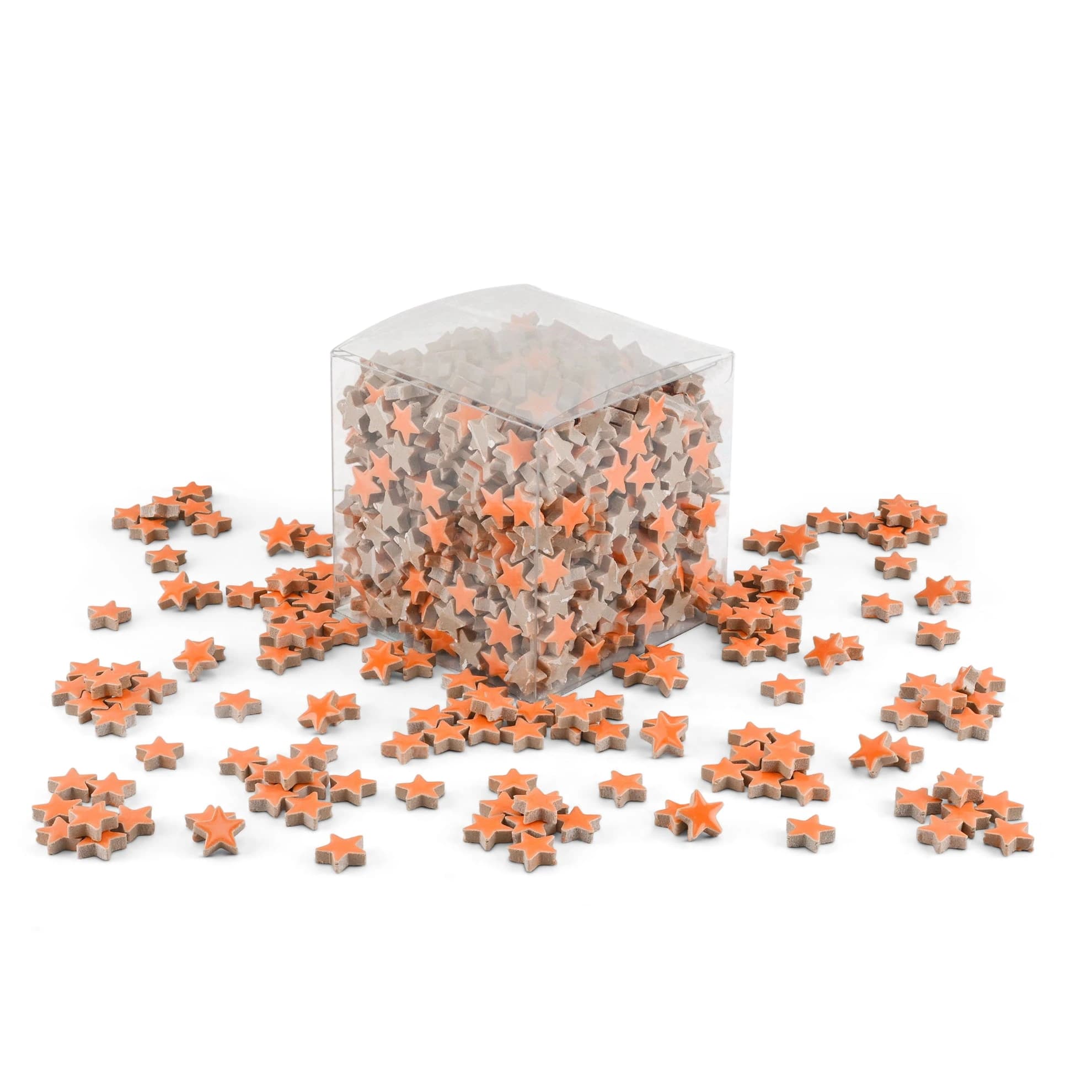 Orange Star Shaped Ceramic Tiles 800g
