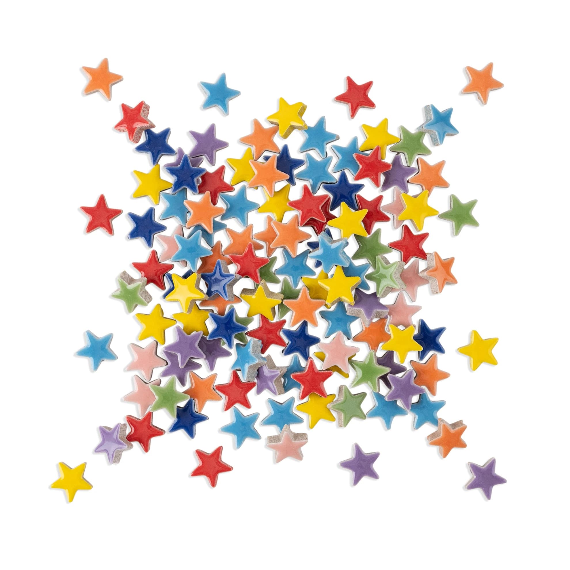 Starry Night Star Shaped Glazed Ceramic Tiles 60g