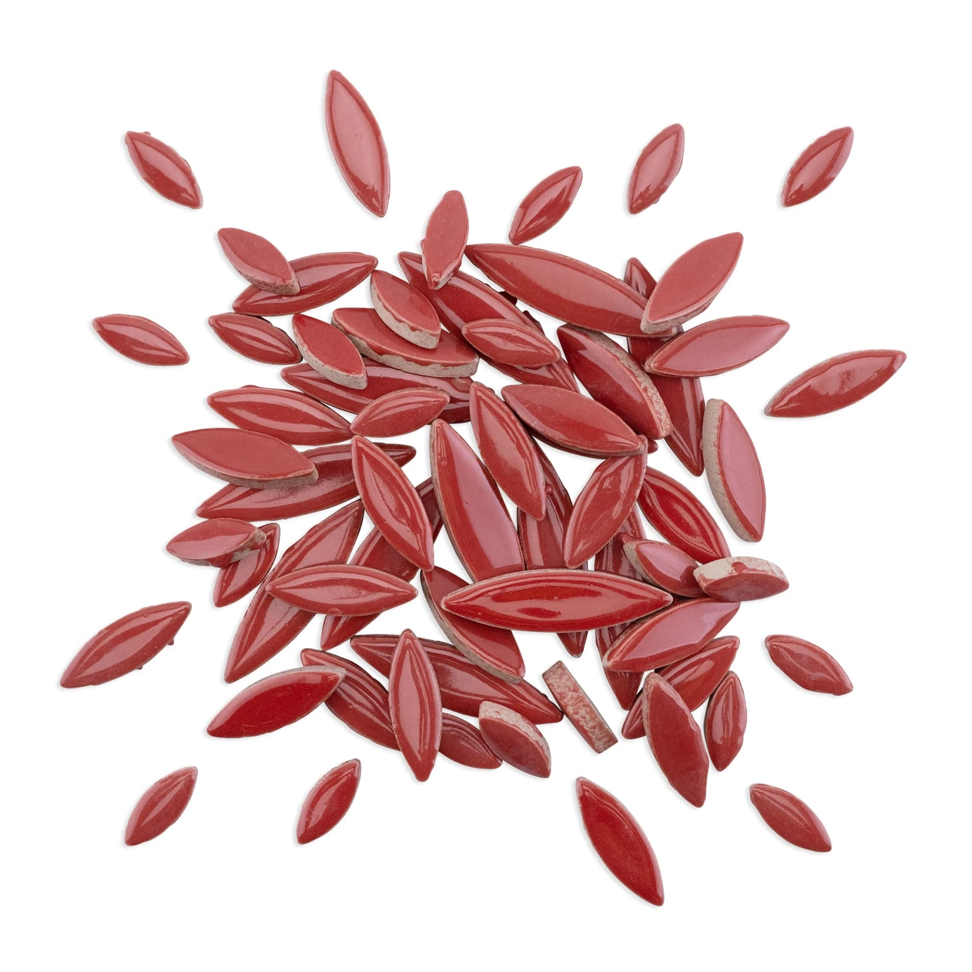 Red Ceramic Leaf Petal Shaped Tiles 800g thumbnail 2