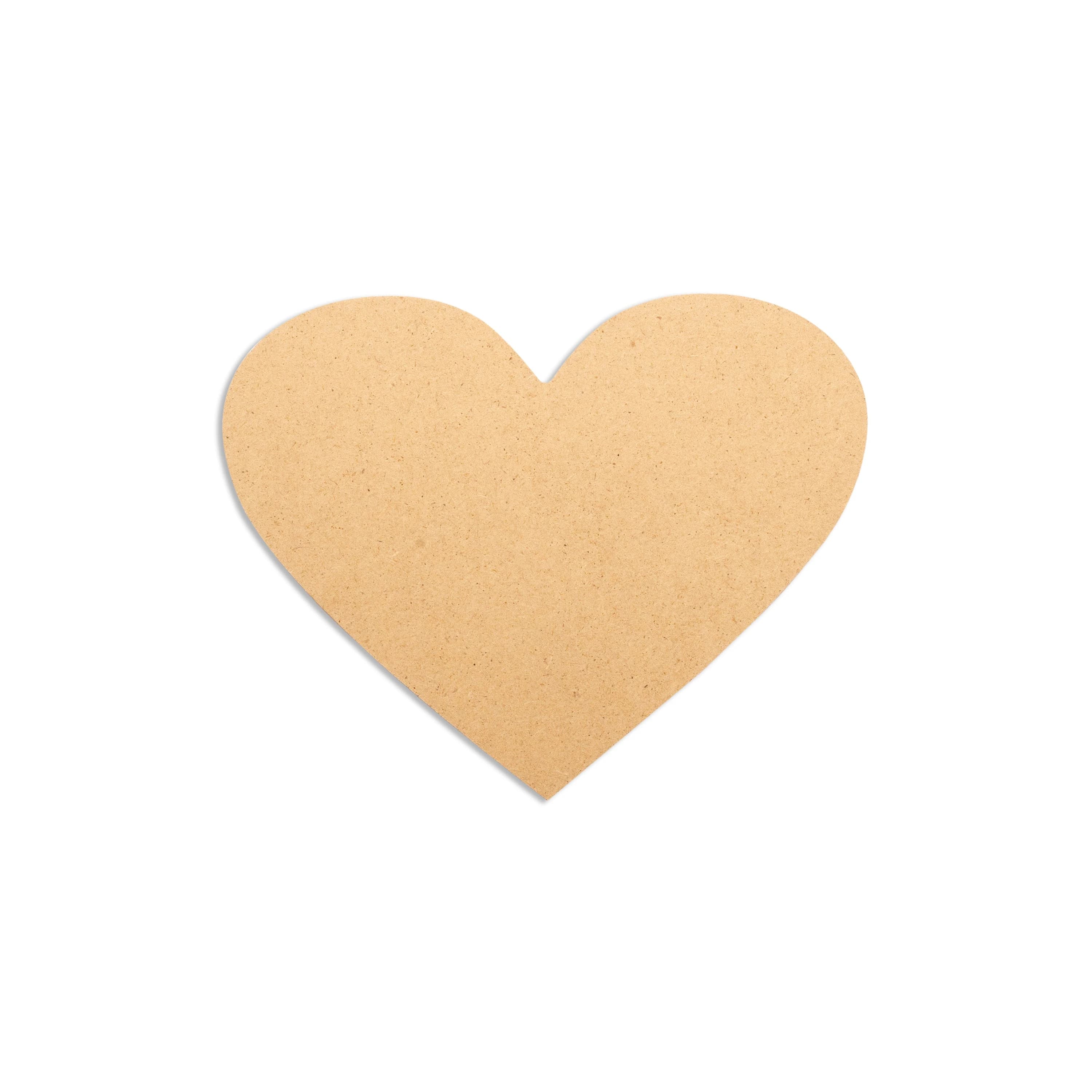 MDF Heart Shape Base 150x120mm x 10